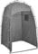 vidaXL Outdoor Portable Grey Shower WC Changing Tent with Fiberglass Pole for Beach, Park, and Campground Use - Compact and Foldable with Carry Bag