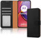 iCatchy for Motorola Moto G84 Case Leather Wallet Book Flip Folio Stand View Magnetic Protect RFID Blocking Cover Compatible with Motorola G84 5G Phone (Black)