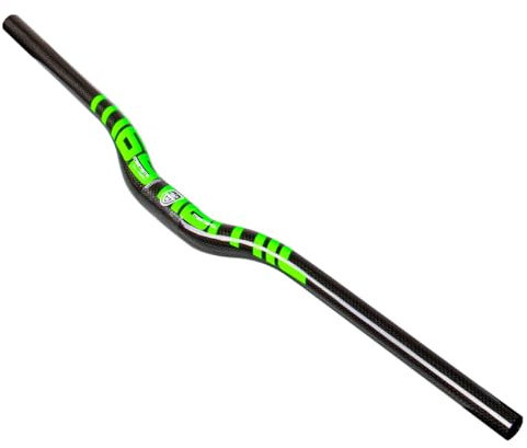 31,8mm MTB Fahrrad Lenker 580-760mm Extra Lange Lenker 3K Carbon Fahrrad Riser Bar Mountainbike Rennrad Lenker (Color : Groen, Size : 760mm)