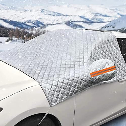 HOUKIG Auto Schneedecke für Isuzu Gemini Impulse Mu MU-X,Dicke Schützende Windschutzscheibenabdeckung Frost Windschutzscheibenabdeckung Windschutz Frostschutz,A-220 * 140cm