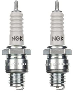 2x Zündkerze B6HS Kurzgewinde passend für Kreidler Flory, Florett K53 K54, Super 4, Eiertank, RM, RMC, MF, LF, Mustang – Mofa Moped Zündkerzen Set – 2 Stück