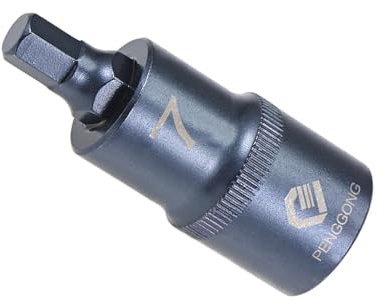 CoCud Douille Hexagonale, Embout H7 1/2 Drive 2 Longueur, Étoile S2 en Acier Allié Cr-V Douille Bleue - (Applications : pour Application de Fixation)