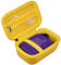 BOVKE Carrying Case Compatible with JBL Go 3/4 Wireless Bluetooth Portable Speaker, Extra Mesh Pocket for Charging Cables and Accessories, Yellow