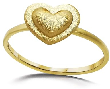 Sternvoll® Damen Ring aus 925 Sterling Silber | Zierlicher Herzring