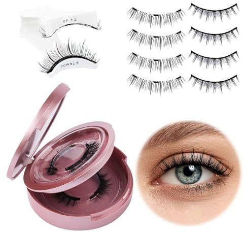 FADLASH Magnetic Eyelashes, Magnetic Lashes No Glue or Liner Needed, Reusable Glue-Free Natural Lashes, Reusable Natural Look Magnetic Lashes With Applicator (2 Set,Fuller)