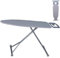 TANGZON Folding Ironing Board, 7 Height Adjustable Ironing Table with Iron Rest, Heat Reflective Cover, Safety Lock & Carbon Steel Legs, Lightweight Foldable Large Iron Stand (Grey, 120 x 38cm)