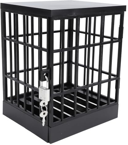 Asixxsix Handy-Gefängnis-Schließbox, Kunststoff-Handys, Abschließbares Handy-Gefängnis für Klassenzimmer, Familienzeit, Partyspaß, Verbesserte Selbstdisziplin (Alles schwarz)