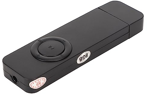 MP3-Player, USB-Flash-Laufwerk, MP3-Player, 8 GB Speicher, 64 GB Erweiterbar, Unterstützt OTG HiFi, Verlustfreien Sound (Black)