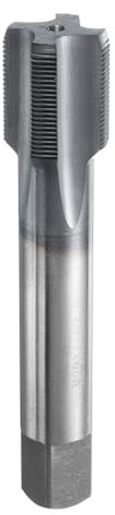 sourcing map M22 x 1 Taraud à filetage métrique 6542 en acier cobalt haute vitesse avec revêtement TiCN pour droitier, flûtes droites, filetage à main