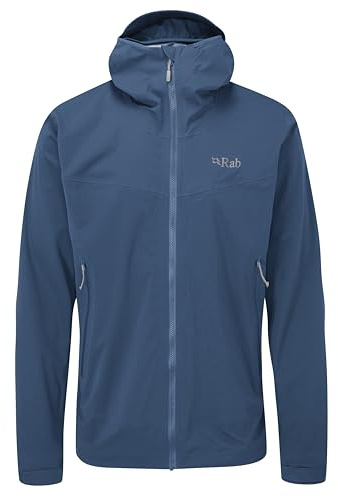 Rab Herren Kinetic 2.0 Kapuzenjacke, wasserdicht, leicht, zum Wandern und Trekking, Tempest Blau, L