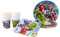 SPARKLERS CLUB Pack de fête Marvel Avengers, Lot de 52 pièces, 16 assiettes, 16 gobelets, 20 serviettes, vaisselle jetable, vaisselle de fête, décoration de table