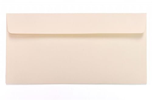Kuvertwelt Briefumschläge DIN Lang (220x110mm) - Haftklebend - Hochwertige Umschläge in verschiedenen Stückzahlen 25 Stück Briefumschläge DIN Lang haftklebend Creme