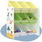 DELUKE® Kinder Spielzeugkisten Regal TRELO - 9 Kisten | Kinderregal mit Kisten, Spielzeugaufbewahrungsboxen, Gelb