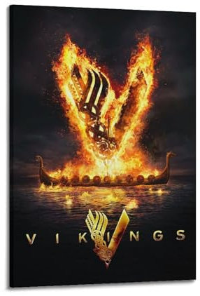ACIFHGUE Vikings Fernsehserie Poster Wandbild Bild Modern Kunstdruck Schlafzimmer 40x60cm