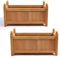 Vivo Technologies Set of 2 Wooden Garden Planters Large Outdoor Flowers Plant Pot Rectangular Garden Planters Planting Raise Bed Patio Decking, 60x20x34 cm, Natural