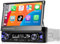 Autoradio 1 DIN Motorsi A-pple CarPlay écran Tactile Rétractable HD 7 Pouces, Bluetooth, FM/AM, Rétroéclairage Coloré, égaliseur, Ports USB et Type-C, Charge Rapide et Caméra de Recul