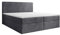 Luxusbetten24 Boxspringbett Soft in Cord 180x200 mit Stauraum | Bezug: Cord | Farbe: Grau | Härtegrad: H3 (70-100kg) - mittelfest