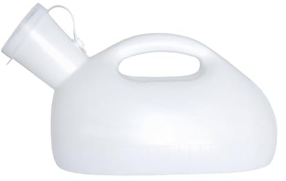 Sharplace Botella de orina de orina Contenedor urinario 1500ml Botella de orina masculina para hombres para ancianos para conducir la noche de conducción de, Blanco