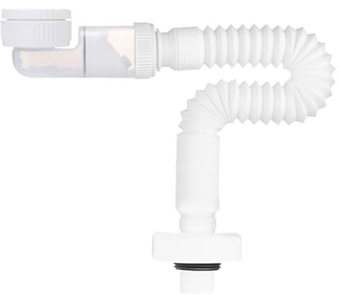1 1/4 Pollice, sifone per lavabo a sifone regolabile a 360° tubo di scarico tubo di scarico tubo di fognatura inodore sifone flessibile per lavello della cucina lavatrice bagno