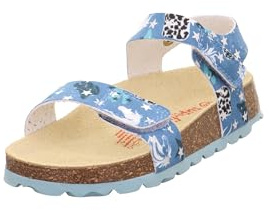 Superfit Mädchen FUSSBETTPANTOFFEL TÜRKIS/MEHRFARBIG 8400