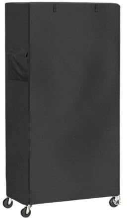 wasserdichte Regalabdeckung mit Reißverschluss vorne, strapazierfähig, 420D-Oxford-Gewebe, Staubschutz für Metalldraht-Regale, mehrere Größen, schwarz (107 x 45 x 183 cm)