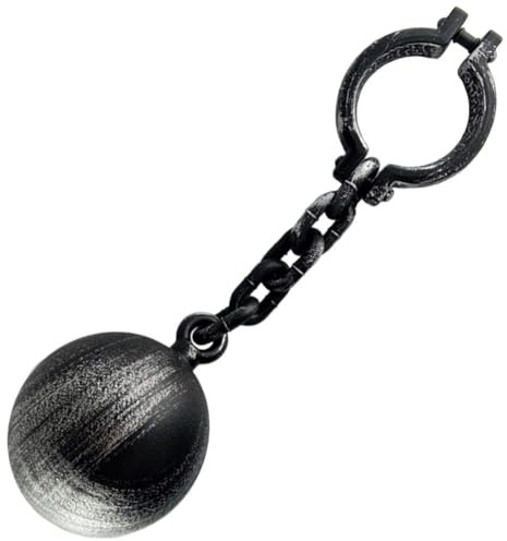 Ymxygz Ball & Chain Halloween Kostümzubehör - Gruselige Fessel Halloween Gefangener Pirat Sträfling Kostüm Lustige Party Requisite Detaillierte Gefängnis Gefängnis Dekoration