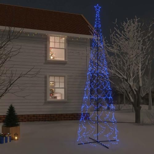 YUTAASU Albero di Natale LED 800 cm Blu con 3000 Luci a Zig Zag, Effetti Luminosi 8 Modalità, IP44 Esterno/Interno, Design Compatto e Montaggio Semplice