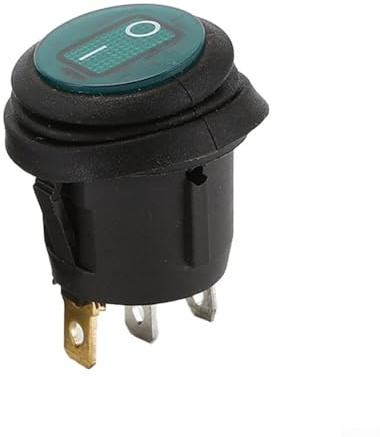 Kippschalter mit grünem LED, 12 V, 20 A, wasserdicht, für Auto- und Boot-Anwendungen, mit Schlüssellochschlitz und visueller Anzeige, 3 Stück