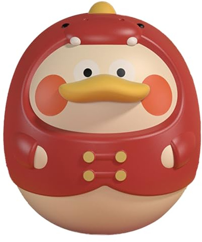 Naroote Enten-Wobbler-Spielzeug, Sicheres Wobbler-Spielzeug, Bezaubernde Tierform für den Heimgebrauch (Rot)