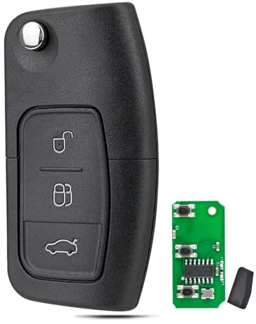 433MHZ 4D63 Chip For Ford Remote Key Fob For Ford Fiesta Focus C Max S Max Galaxy Mondeo Flip Remote Key Ford Fiesta Remote Key with HU101 Blade