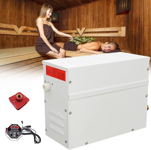 XNXYSMKJ Generador de Vapor para SPA y Sauna en casa - Controlador Digital programable, Calentador Interior eficiente, Rango de Potencia, Calentador Interior eficiente (3KW)