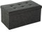 TecTake Faltbare Sitzbank Aufbewahrungsbox Sitzwürfel Hocker Würfel Möbel 76x38x38cm - diverse Farben - (Dunkelgrau | Nr. 402235)