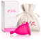 Dulàc - Coppetta Mestruale EVA Taglia Large, Colore Rosa. Prodotta in Italia, Morbida, in Silicone Medicale Certificato. Incluso Sacchetto in cotone