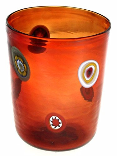 Vinciprova Le Gemme di Venezia Glas Veneziano Murrine Millefiori Rot Murano Glasses Made in Italy