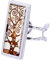 Bague rectangle Arbre de vie Spirales Klimt cabochon bijou fantaisie acier inoxydable