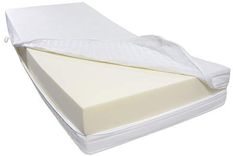 Dibapur® R 45A Kaltschaummatratze FEST bis ca. 190 Kg Doppeltuchbezug Gesamthöhe ca. 25 cm (120 x 200 cm)