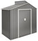 Hoggar by Okoru Caseta Jardín Exterior 2,84 m2 Latte – 129x220x214cm - Tragaluz de Policarbonato – Puerta Corredera Doble – Techo Inclinado - Cobertizo para terraza metálico de Almacenamiento