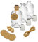 18x Apothekerflasche 700 ml leer Apotheker Flaschen Glas Geschenk Komplettset Anhänger Kapsel Siegel schwarz Korken Bast zum selbst befüllen