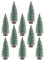 BESPORTBLE 10 pack mini weihnachtsbaum ornamente mit schneebedeckten kiefern diy tisch desktop dekoration für zu hause shop-5 cm