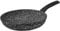 30cm Frying Pan with Lid Black Granite Marble Coated Non Stick Pan for Gas, Electric & Induction Hob (30 cm Granite)