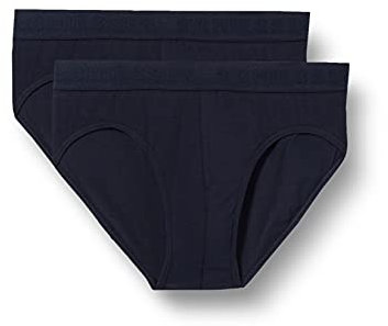Schiesser Jungen 2 Pack Unterwäsche - 95/5 Organic Bio Baumwolle Größe 92 Bis 140 Slip, Nachtblau_173533, 152 EU