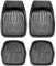 Sakura SS5432 Deep Dish Autoteppich, schwarz, universal, 4-teilig
