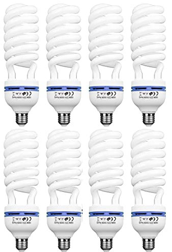 8 x E27 5500K 55W = 150W Fotostudio Birne Video Fotografie Helle Tageslichtlampe E27150W Glühbirne