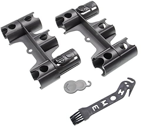 vhbw 2x Accessory Holder compatible with Dyson V10, V11, V7, V8 Vacuum Cleaner Accessories - Organiser with Cleaning Brush, Grey