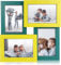 Innoteck Essentials Contemporary 4 in 1 Collage Wooden Gallery Photo Frame in Yellow-Green with Four 4 x 6 Inch Displays Puzzle horizontal and vertical – Wall hanging and Desktop Family Photo Gallery