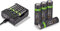 Venom Power Recharge - Charging Station plus 4 x AA 2100mAh Rechargeable Batteries & Power Recharge - 2100mAh High Capacity Rechargeable AA Batteries (Pack of 4)