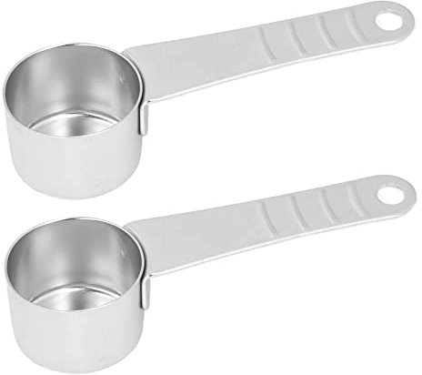 Coffee Scoop Measure Tablespoon Scoopers for Containers Scooper Spoon 2pcs Stainless Steel Material Ergonomic Handle Easy Cleanable Dishwasher Safe Compact