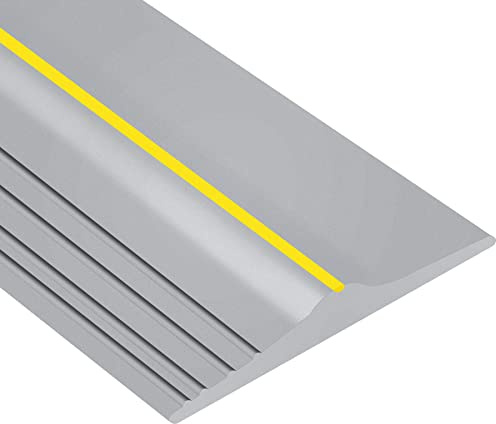 Guarnizione universale per soglia inferiore della porta del garage, in gomma resistente alle intemperie, ricambio per fai da te, sigillante/adesivo non incluso (5 m, grigio)