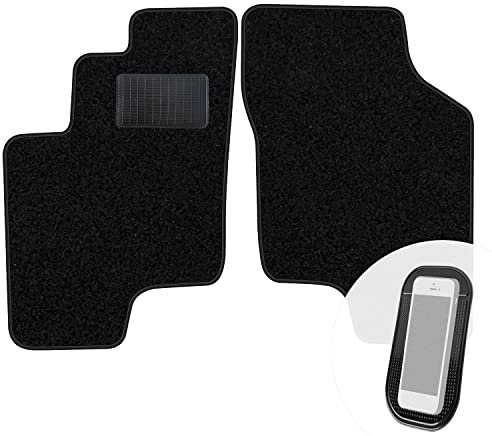 moto-MOLTICO Vorne Fußmatten Auto Velours Autoteppiche Schwarz Automatten Set 2-teilig passend für Hyundai Getz 2002-2011