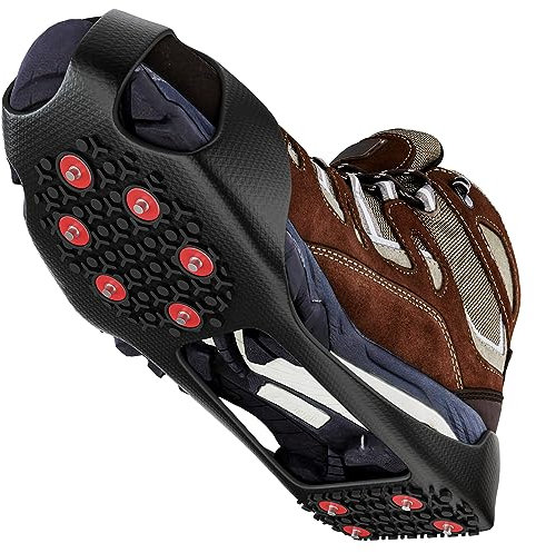 GT20 Steigeisen leichte EIS- und Schnee-Grip-Stollen über Schuh-/Stiefel-Traktionsstollen zum Hineinschlüpfen in Stretch-Schuhe (XXL)